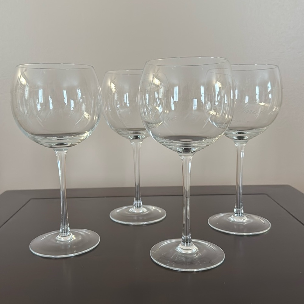 Pottery Barn Wine Quote Red Wine Glasses - Picture 2 of 9